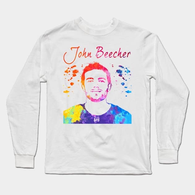 John Beecher Long Sleeve T-Shirt by Moreno Art